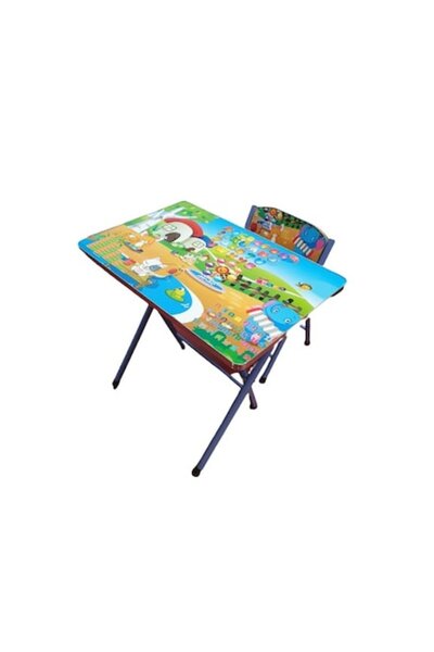 OEM Children's table and chair set, MDF/metal, Blue, 65x70x46 cm