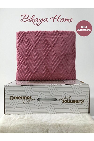 Bikaya Home Elegans Embossed Single Blanket - Original Box - 160X220 cm - New Colors and Patterns