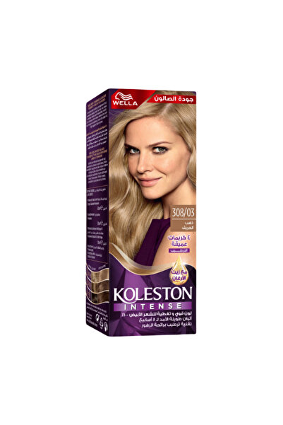 WE Koleston Intense Permanent Hair Color with Argan Oil - 100% Gray Coverage 308/03