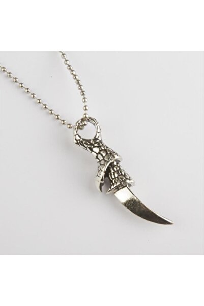 ZERO LAND Lvsqvr Dagger Figured Metal (01712) Necklace-Silver Color
