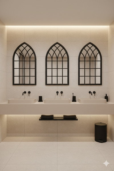 Generic Artistic mirror set with window frame – a touch of modern luxury, 92 cm * 51 cm