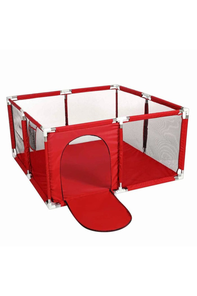 Toyska Children's playpen, 128 x 128 x 65 cm, red