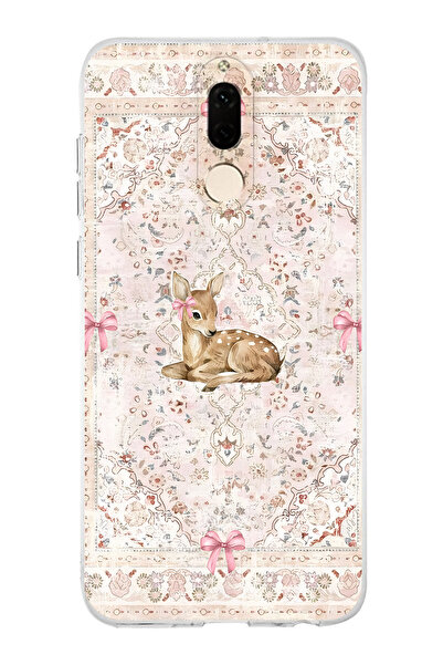 FLAMENKO حافظة هاتف شفافة متوافقة مع هاتف هواوي ميت 10 لايت بنمط الغزلان والأ...