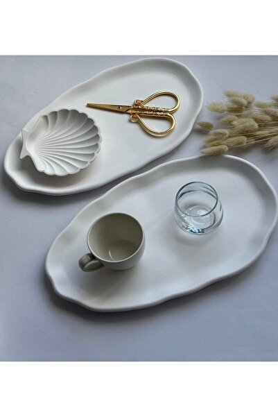 By Şirin Candle Double Promise Engagement Groom Coffee Ring Tray