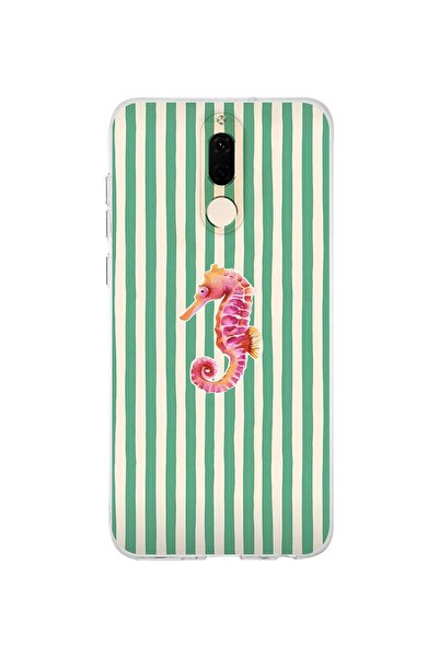 FLAMENKO حافظة هاتف شفافة متوافقة مع هاتف Huawei Mate 10 Lite بنمط حصان البحر