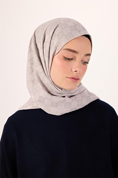 Silk Home شال ليفا مصنوع من مزيج القطن، منقوش باللون الفضي، يسمح بمرور الهواء...