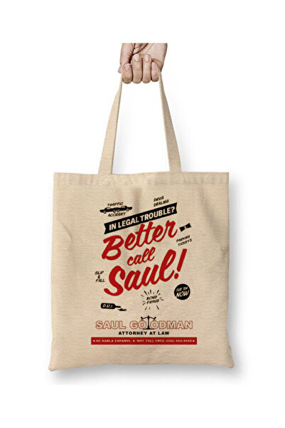 Toyaso Better Call Saul Біла тканинна сумка з довгими ручками Сумка для покупок Сумка для пляжу
