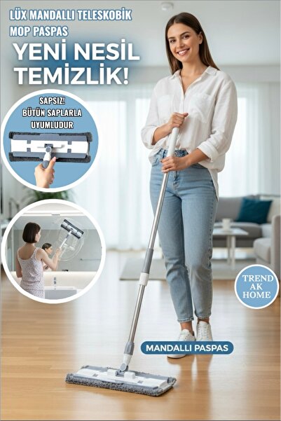 OSKAR FIRÇA LÜX MANDALLI MOP PASPAS ( sapsız gönderilecektir )