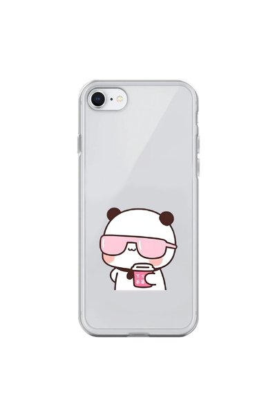 Dali Design حافظة شفافة متوافقة مع هاتف iPhone 6 بتصميم Couple Teddy Bear 2