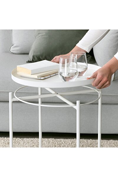 IKEA GLADOM Tray table, white, 45 x 53 cm