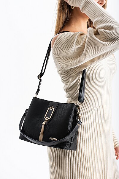Ayakkabı Fuarı Elit 25Ksnm1438C Women's Shoulder Bag Black