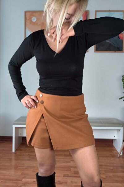 MADAMMERY Kaşe Short Skirt Oversized Wide Fit