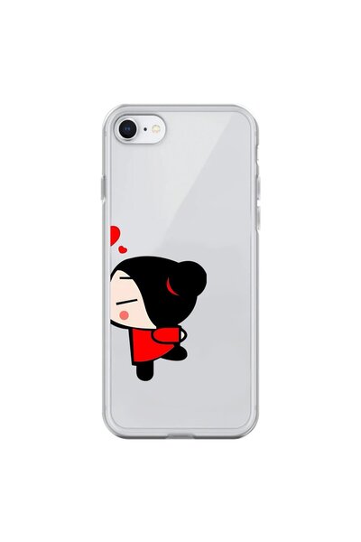 Dali Design حافظة شفافة متوافقة مع هاتف iPhone 7 بتصميم Couple Garry 2