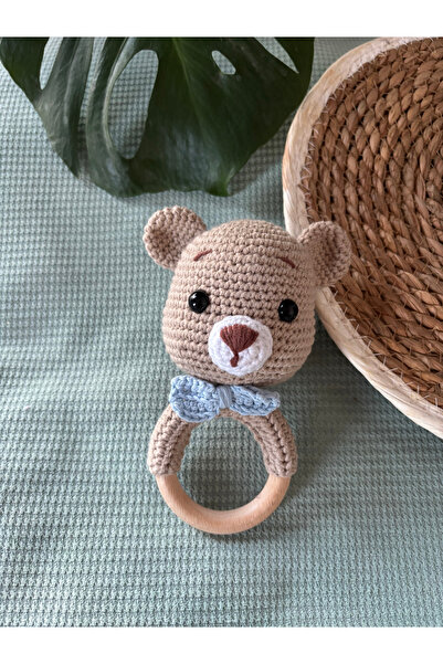 Aia&Co Amigurumi Ayıcık Hediyelik Çıngırak ve Diş Kaşıyıcı Sevimli Ayıcık