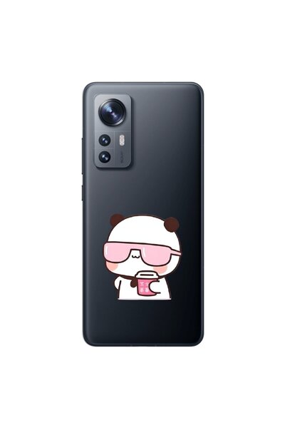 Dali Design حافظة شفافة متوافقة مع هاتف Xiaomi Mi 12 Pro بتصميم Couple Teddy ...