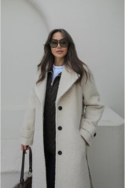 Havoş Beige Livorno Wool Blend Belted Coat