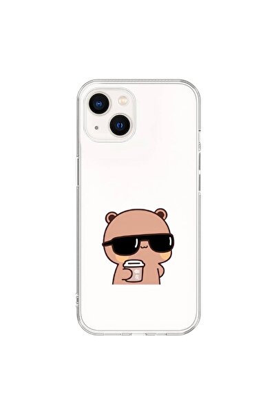 Dali Design حافظة شفافة متوافقة مع هاتف iPhone 15 Plus بتصميم Couple Teddy Be...