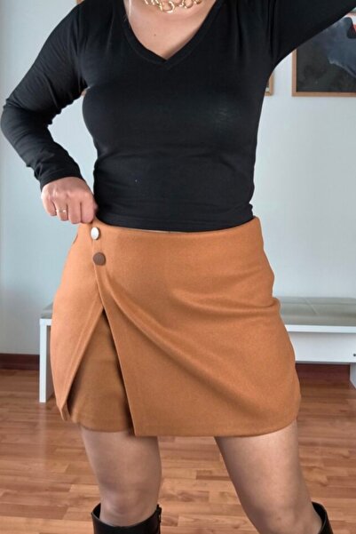 MADAMMERY Kaşe Short Skirt Oversized Wide Fit