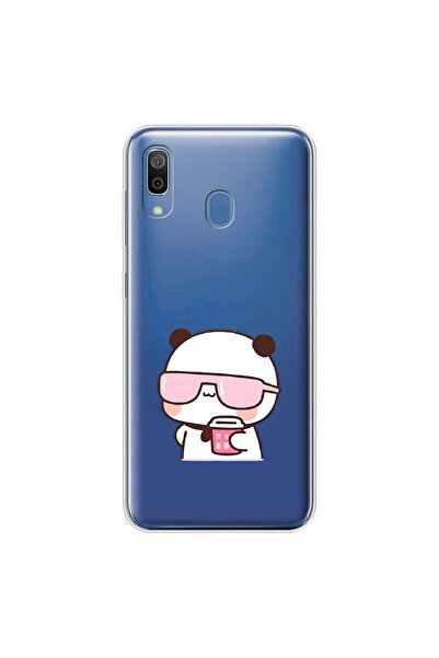 Dali Design حافظة شفافة متوافقة مع هاتف سامسونج جالاكسي A20 بتصميم زوجي تيدي ...
