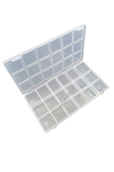 Hobimos 18 Bölmeli Mini Takı ve Aksesuar Kutusu - 19x10x2 cm