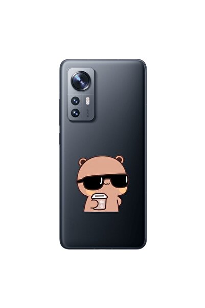 Dali Design حافظة شفافة متوافقة مع هاتف Xiaomi Mi 12 بتصميم Couple Teddy Bear 1