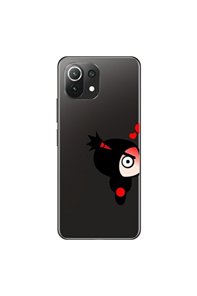 Dali Design حافظة شفافة متوافقة مع هاتف Xiaomi Mi 11 Lite بتصميم Couple Pucca 1
