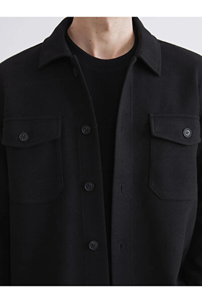 LC Waikiki Regular Fit Long Sleeve Stamped Men's Shirt Jacket