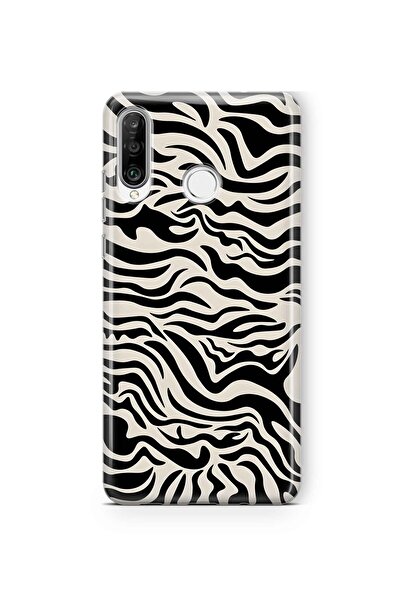 FLAMENKO حافظة هاتف شفافة بنمط الحمار الوحشي متوافقة مع هاتف هواوي P30 لايت