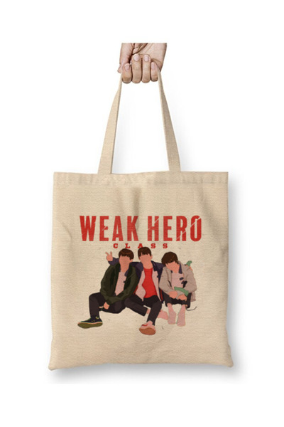 Toyaso Weak Hero Class Kdrama White Cloth Bag Long Handle Shopping Bag Beach Bag