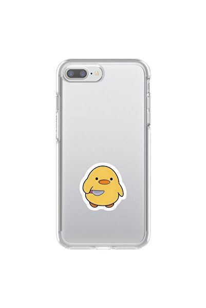 Dali Design iPhone 8 Plus Compatible Transparent Case Couple Chick 1 Design