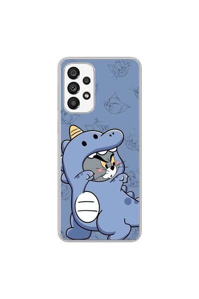 Dali Design حافظة شفافة متوافقة مع هاتف سامسونج جالاكسي A73 بتصميم كيور كات 1