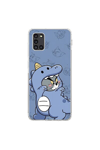 Dali Design حافظة شفافة متوافقة مع هاتف سامسونج جالاكسي A31 بتصميم كيبل كات 1