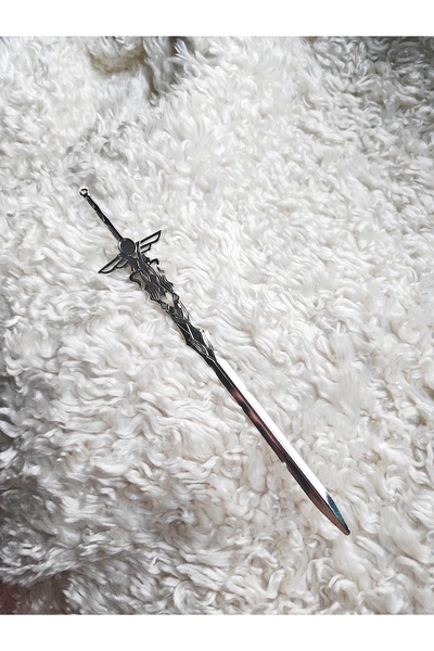 Freya Gümüş Kaplama Kılıç Çubuk Saç Tokası (Ortaçağ/Otantik /Antik/Mitolojik)