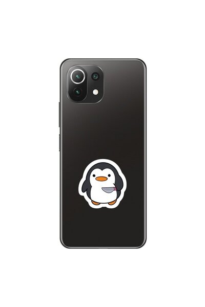 Dali Design حافظة شفافة متوافقة مع هاتف Xiaomi Mi 11 Lite بتصميم Couple Pengu...