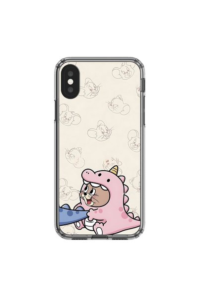Dali Design حافظة شفافة متوافقة مع هاتف iPhone X بتصميم Couple Mouse 2
