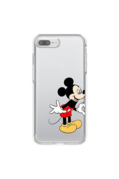 Dali Design iPhone 7 Plus Compatible Transparent Case Couple Mickey 1 Design