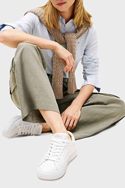 Tommy Hilfiger Dámské bílé tenisky Icon Court s nízkým profilem