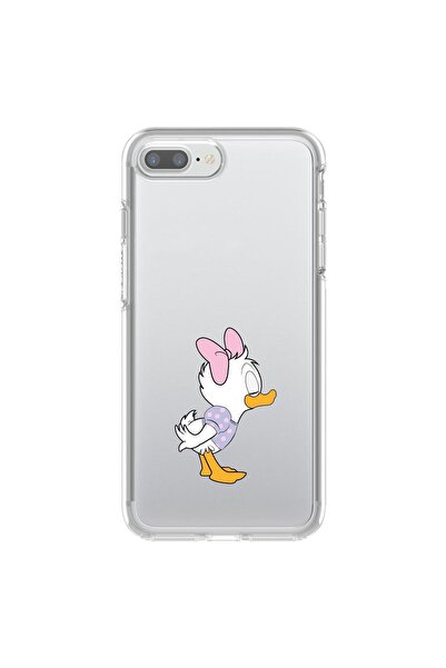 Dali Design iPhone 8 Plus Compatible Transparent Case Couple Duck 1 Design