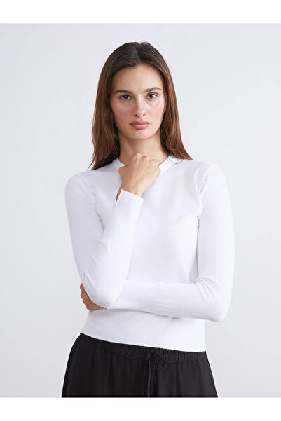 LC Waikiki Дамски трикотажен пуловер с кръгло деколте