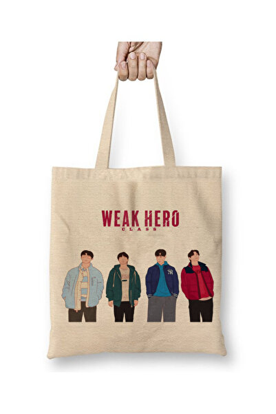Toyaso Weak Hero Class 2 Kdrama Characters White Cloth Bag Long Handle Shopping Bag Beach Bag