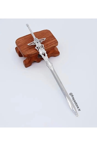 Freya Gümüş Kaplama Kılıç Çubuk Saç Tokası (Ortaçağ/Otantik /Antik/Mitolojik)