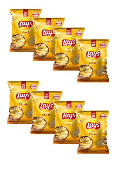 Lay's Klasik Sade Patates Cipsi 105 Gr X 8 Adet