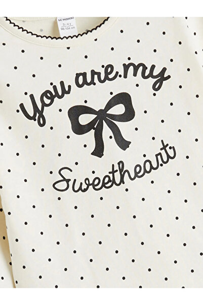 LC Waikiki Ribbon Printed Girls' T-Shirt 2-Pack