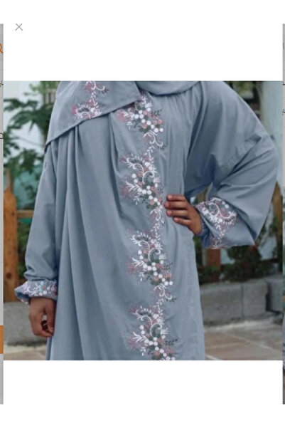 New Sheet Very luxurious embroidered prayer shawl (mard) with attached scarf, wide and comfortable