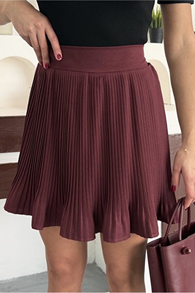 Emel Yıldız Short Skirt with Pleated Shorts