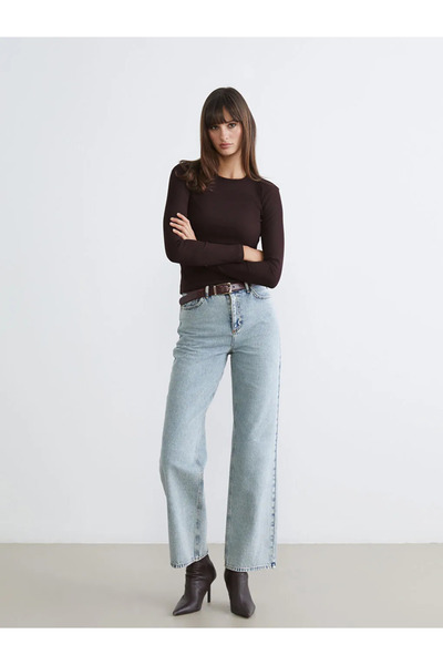 LC Waikiki Crew Neck Corded Fabric Women's Bodysuit