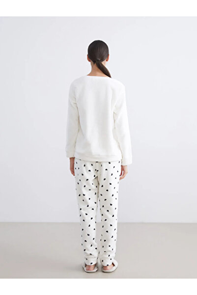 LC Waikiki Crew Neck Embroidered Women's Pajamas Set