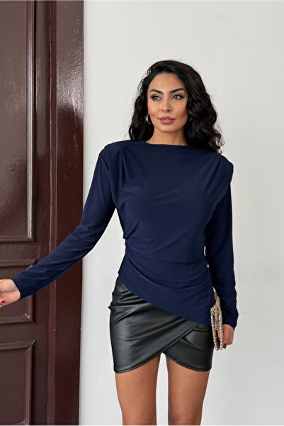 Emel Yıldız Padded Asymmetrical Blouse