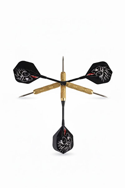 Delta مجموعة سهام دارت احترافية مكونة من 3 قطع، سهم دارت بوزن 18 جرام |   3 قطع من الأطراف الفولاذية ذات الجسم الذهبي عالية الجودة