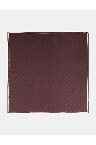 Kayra Μεταξωτό κασκόλ με σταυρωτό λογότυπο καφέ